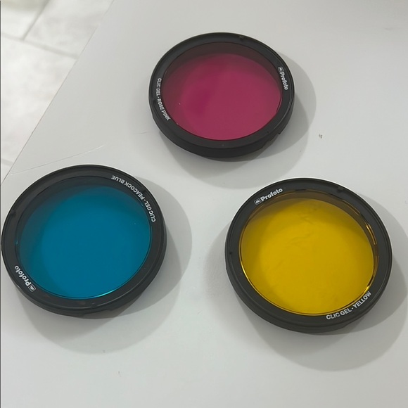 Used Profoto ocf Color Gel Filter Set - Pink Blue Yellow